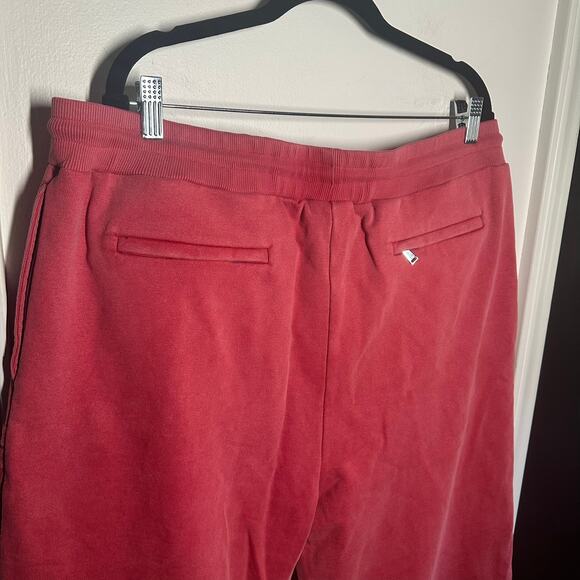 Sunwalker Men's Sun Red Sweatpants Drawstring Pockets 100% Cotton Size XXL - Picture 8 of 11